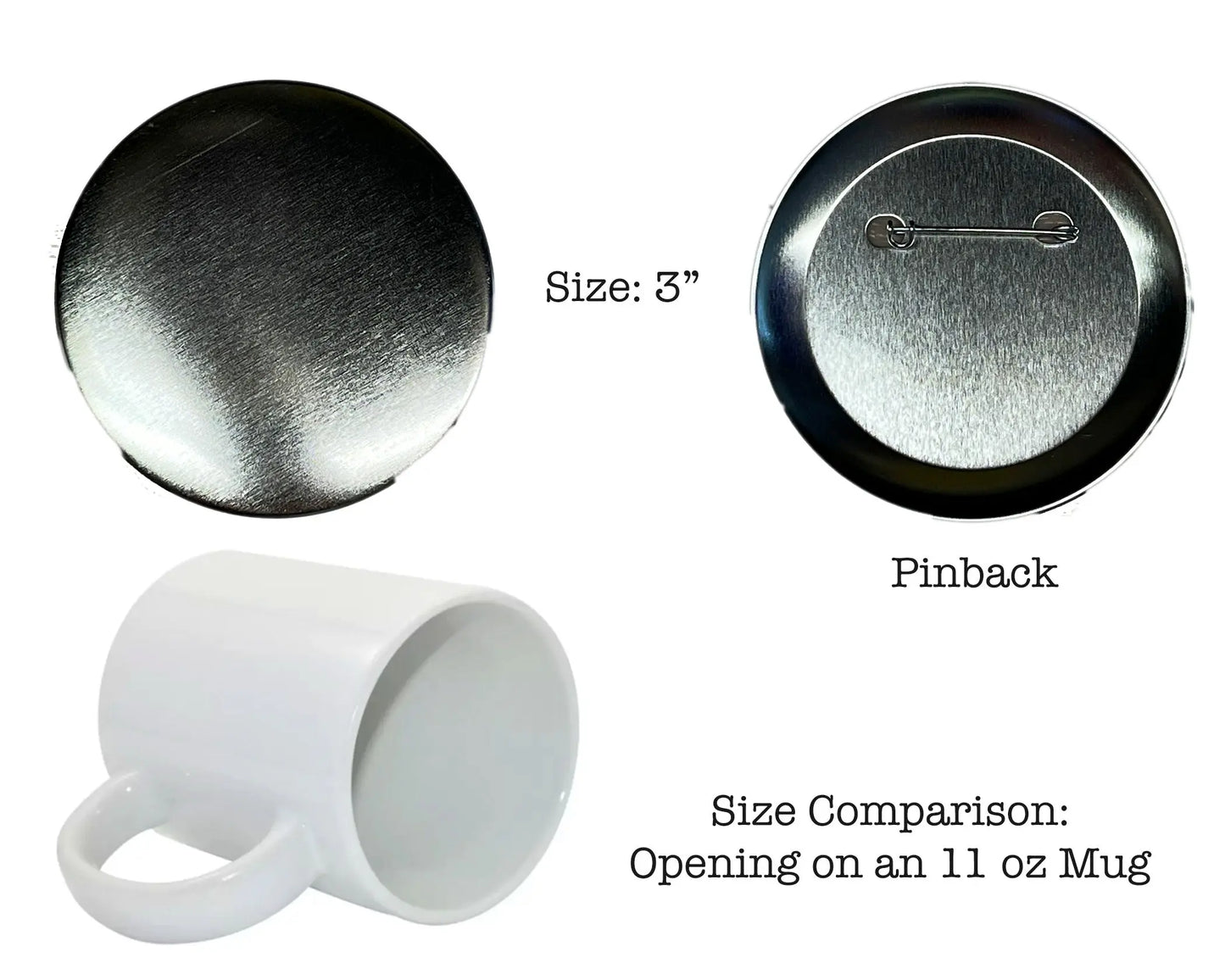 Custom Photo Pins 2.25" or 3" - 15 pieces + Busybee Creates