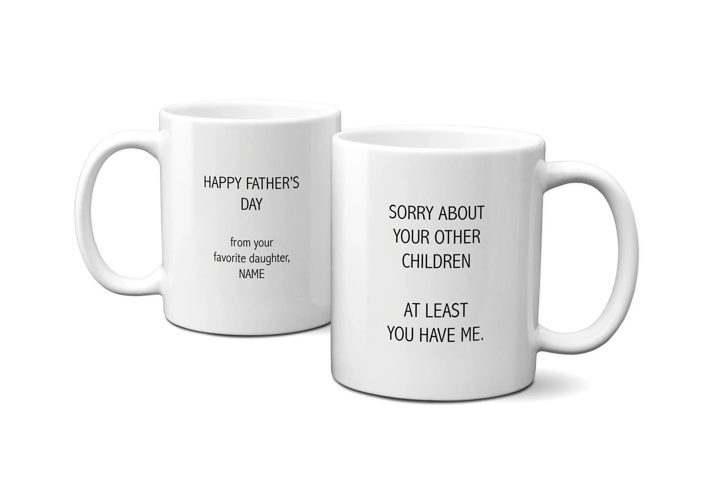 Sarcastic Coffee Mug Gift for Dad from Daughter, Luckiest Dad Ever Personalized Ceramic Mug
