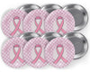 Breast Cancer Awareness, Pink Ribbon Button Pins - Trio Pack