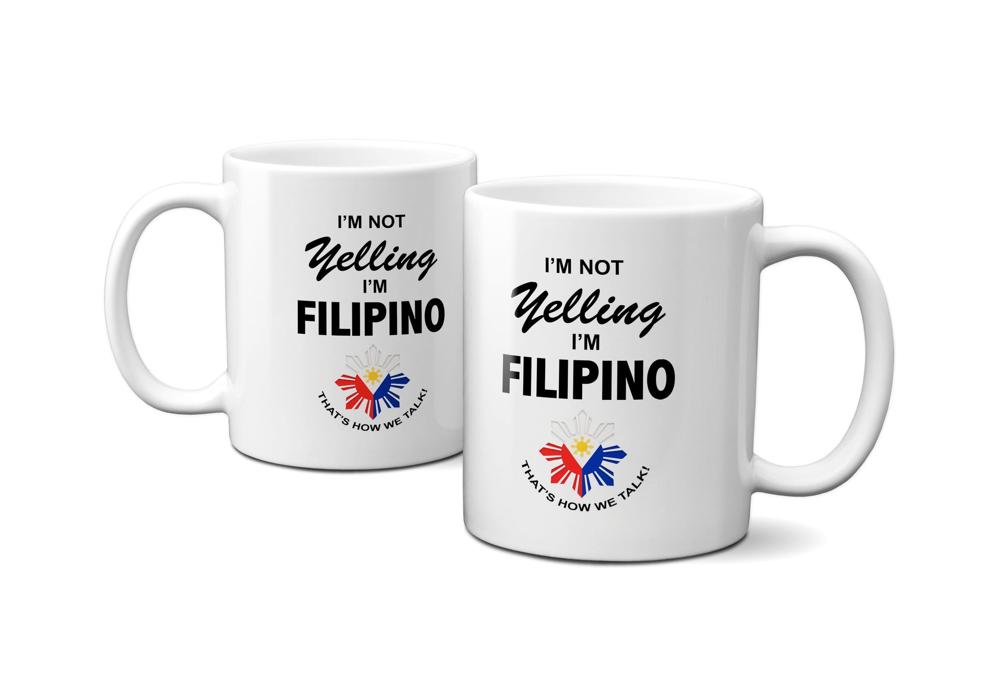 I’m Not Yelling, I’m Filipino Mug – Funny Filipino Gift - 11 oz. Busybee Creates