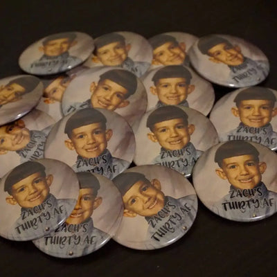 21st Birthday Party Pin, Milestone Birthday Photo Party Favors - 15 pieces + - Busybee Creates