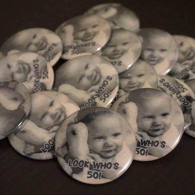 21st Birthday Party Pin, Milestone Birthday Photo Party Favors - 15 pieces + - Busybee Creates