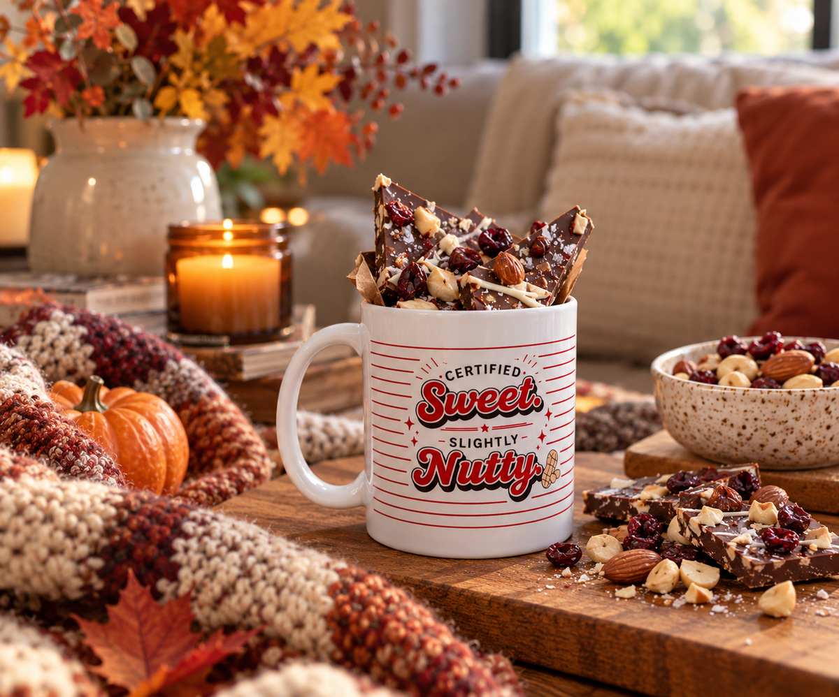 Certified Sweet, Slightly Nutty Mug – Funny 11 oz Coffee Mug Busybee Creates