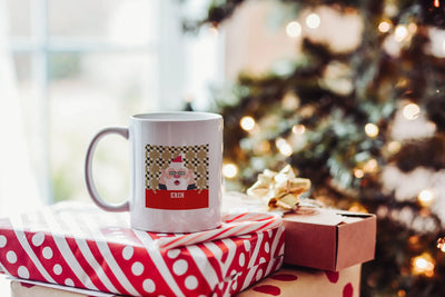 Christmas Santa Coffee Mug, Personalized Gift ideas for Stocking Stuffer - 11 oz. - Busybee Creates