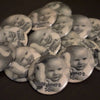 Custom 60th Birthday Gift for Men,  Personalized Milestone Photo Button Pins - 15 pieces + - Busybee Creates