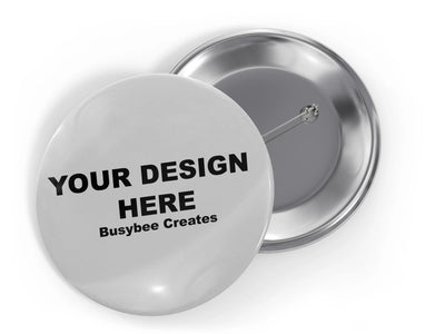 Custom Button Pins 2.25", Wholesale Favor Ideas - 50 pieces - Busybee Creates