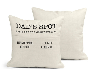 Custom Dad Remote Control Pillow for Dad, Personalized Pillowcase Gift Ideas - Busybee Creates