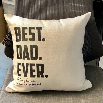 Custom Dad Remote Control Pillow for Dad, Personalized Pillowcase Gift Ideas - Busybee Creates