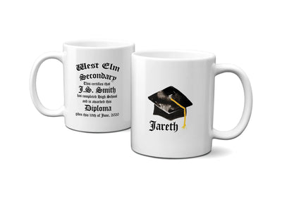 Custom Diploma Graduation Mug - Personalized Coffee Mug for Graduates - Busybee Creates