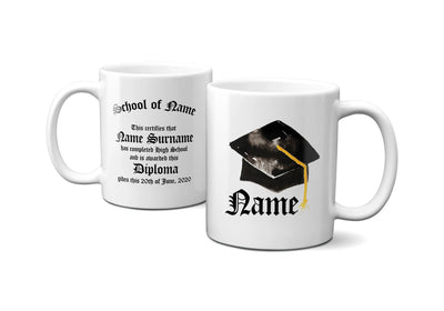 Custom Diploma Graduation Mug - Personalized Coffee Mug for Graduates - Busybee Creates