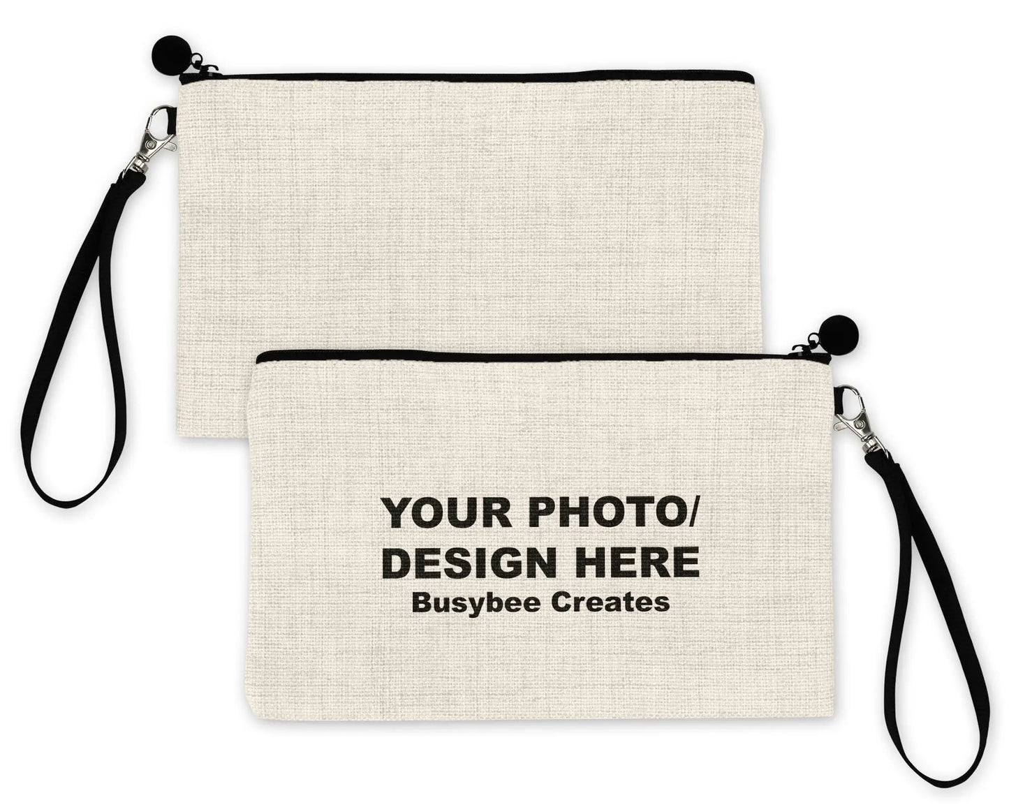 Custom Makeup Bag Pouch, Personalized Travel Bag, Cosmetic Bag Organizer - Busybee Creates