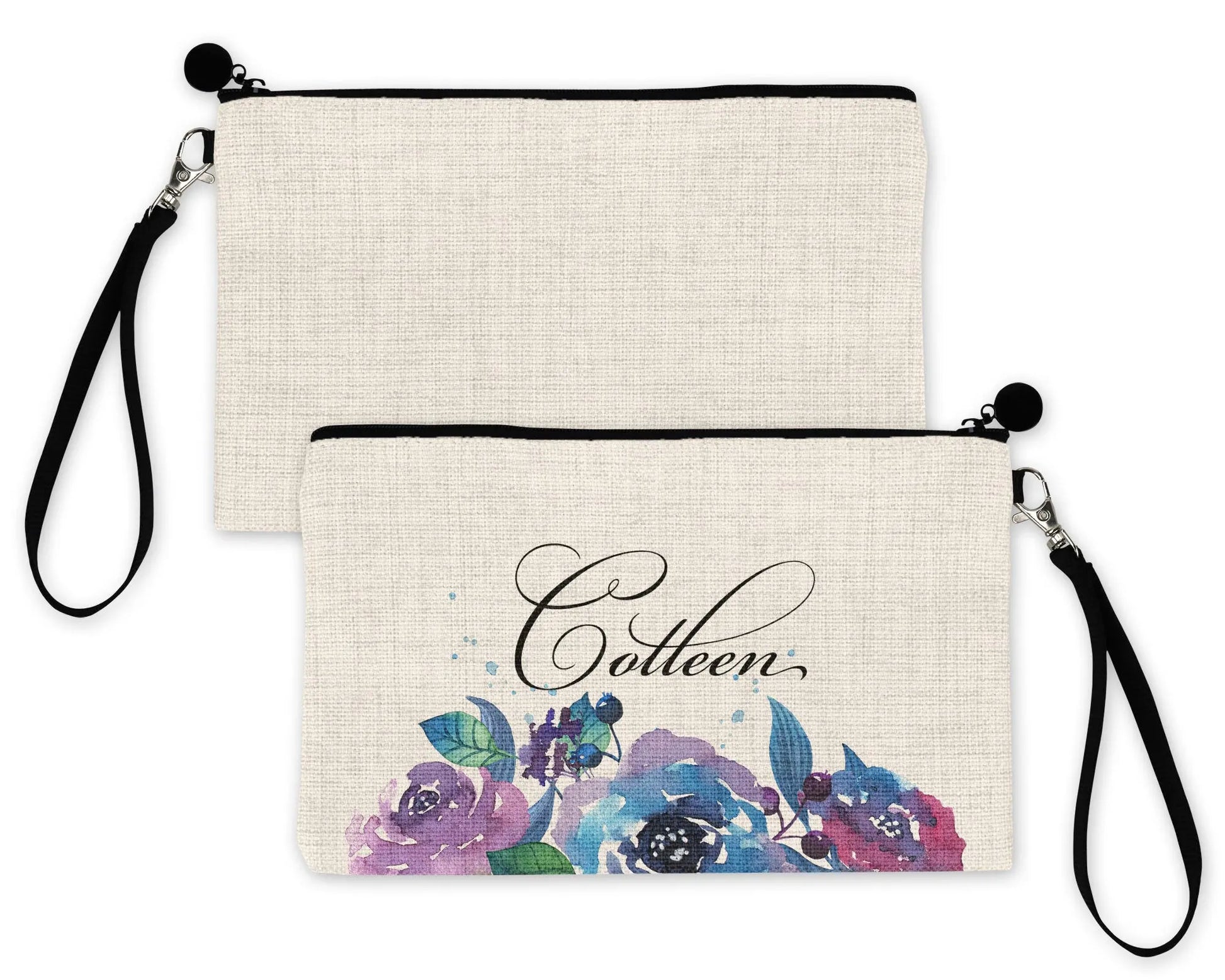 Custom Makeup Bag Pouch, Personalized Travel Bag, Cosmetic Bag Organizer - Busybee Creates