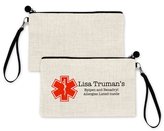 Custom Medical Alert for Epipen - First Aid Bag Pouch - Health Information Alert - Busybee Creates