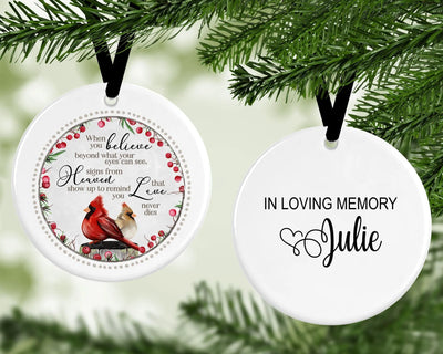 Custom Memorial Gift Christmas Decoration, In Loving Memory Bereavement Gift, Sympathy Gift - Busybee Creates