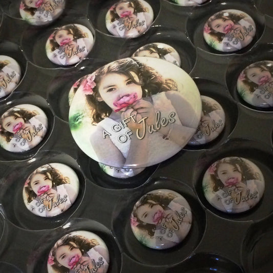 Custom Mini Adult Party Favors for Milestone Party - Cancer Awareness Button  Pins 50 pieces - Busybee Creates