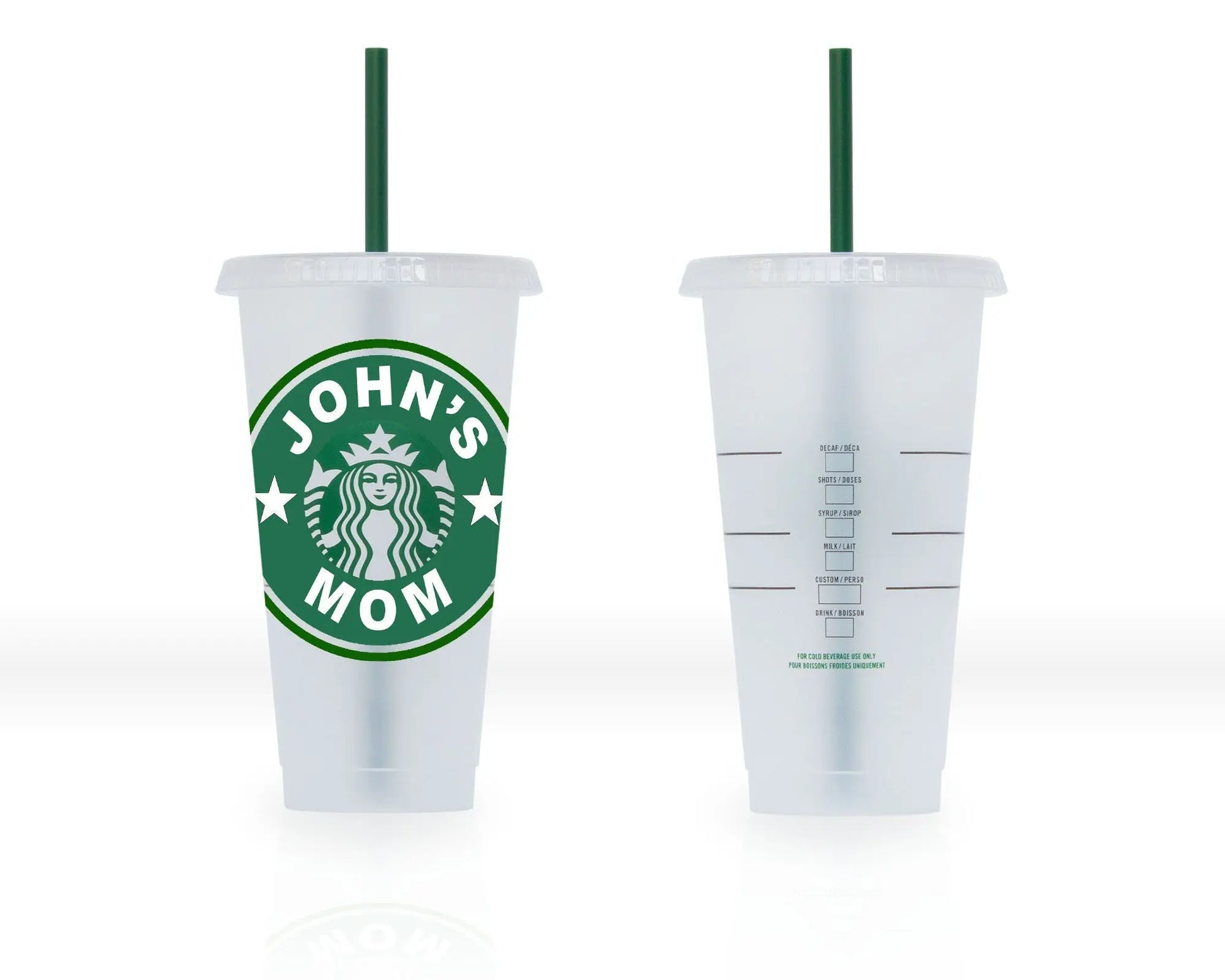 Custom Mom Starbucks Cold Tumbler, Venti Size Reusable Cup 24 oz - Busybee Creates