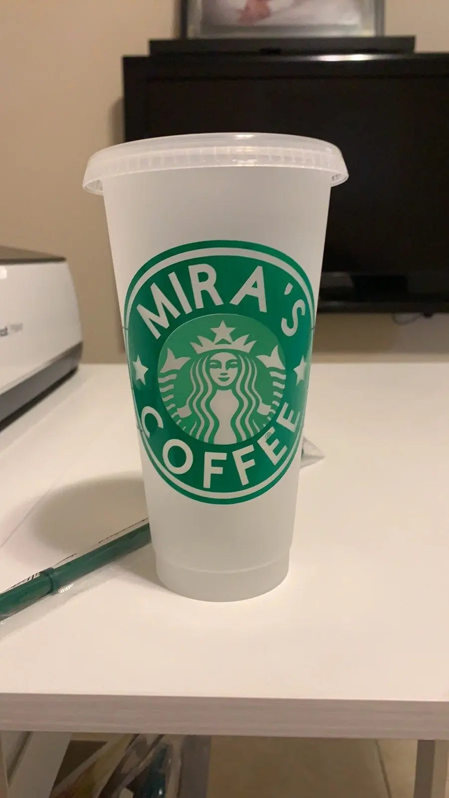 Custom Mom Starbucks Cold Tumbler, Venti Size Reusable Cup 24 oz - Busybee Creates