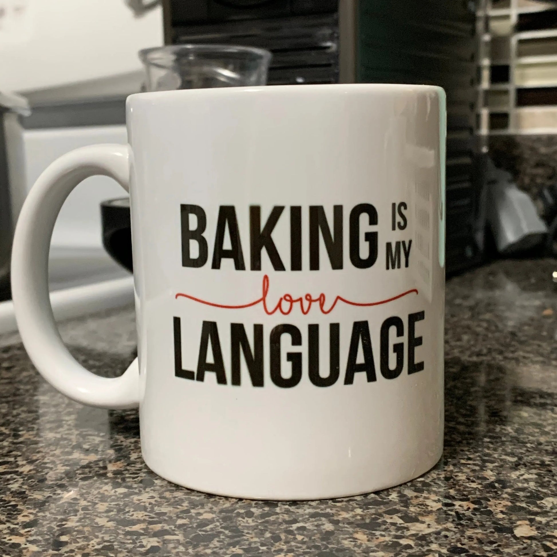 Custom Mugs for Bakers- Baking is my Love Language Pastry Chef Gifts - Custom Name Mugs - 11 oz. - Busybee Creates