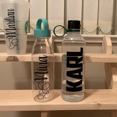 Custom Name Water Bottle for Back to School 17 oz - Busybee Creates