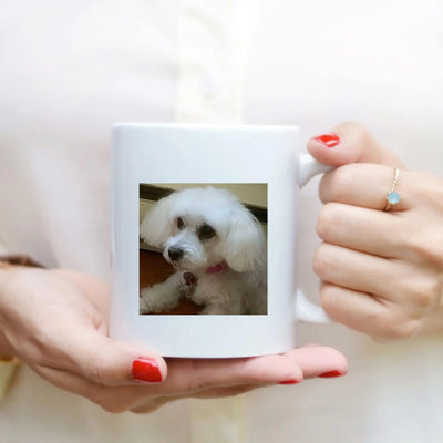 Custom Pet Photos Memorial Gift for Dog Mom, Dog Lover Gift Coffee Mug - 11 oz. - Busybee Creates