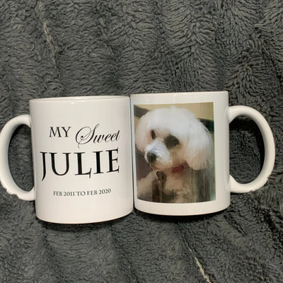 Custom Pet Photos Memorial Gift for Dog Mom, Dog Lover Gift Coffee Mug - 11 oz. - Busybee Creates