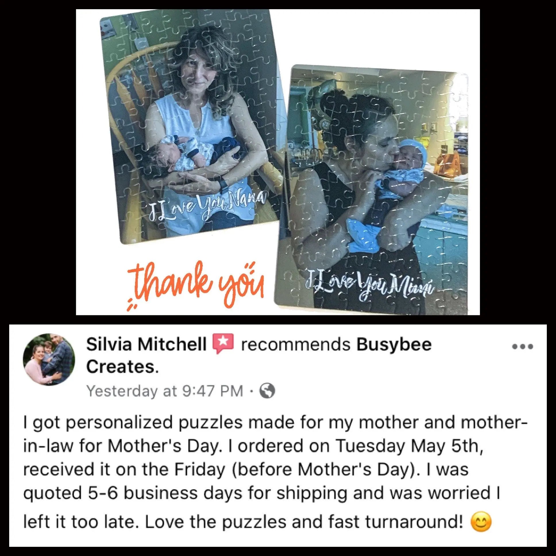 Custom Puzzle Family Gift Ideas, Personalized Gift Jigsaw Puzzle - Busybee Creates