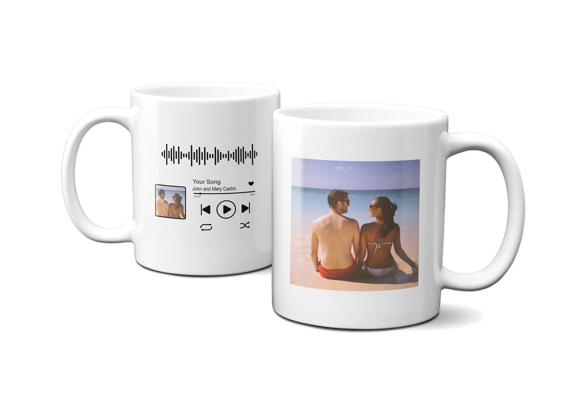 Custom Spotify Song Mug for Couple, Anniversary Gift Idea Music Player Code, Proposal Mug - Busybee Creates