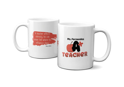 Custom Teacher Appreciation Gifts Coffee Mug, Thank You Gift for Teachers A+ - Busybee Creates
