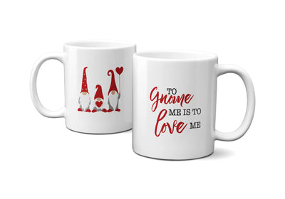 Gnome Gift Ideas Coffee Mug for Couple, Valentine Gnome Gift Ideas To Gnome me is to Love me  - 11 oz. - Busybee Creates