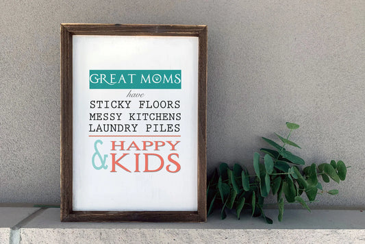 Great Moms and Happy Kids Printable- DIGITAL FILE - Busybee Creates