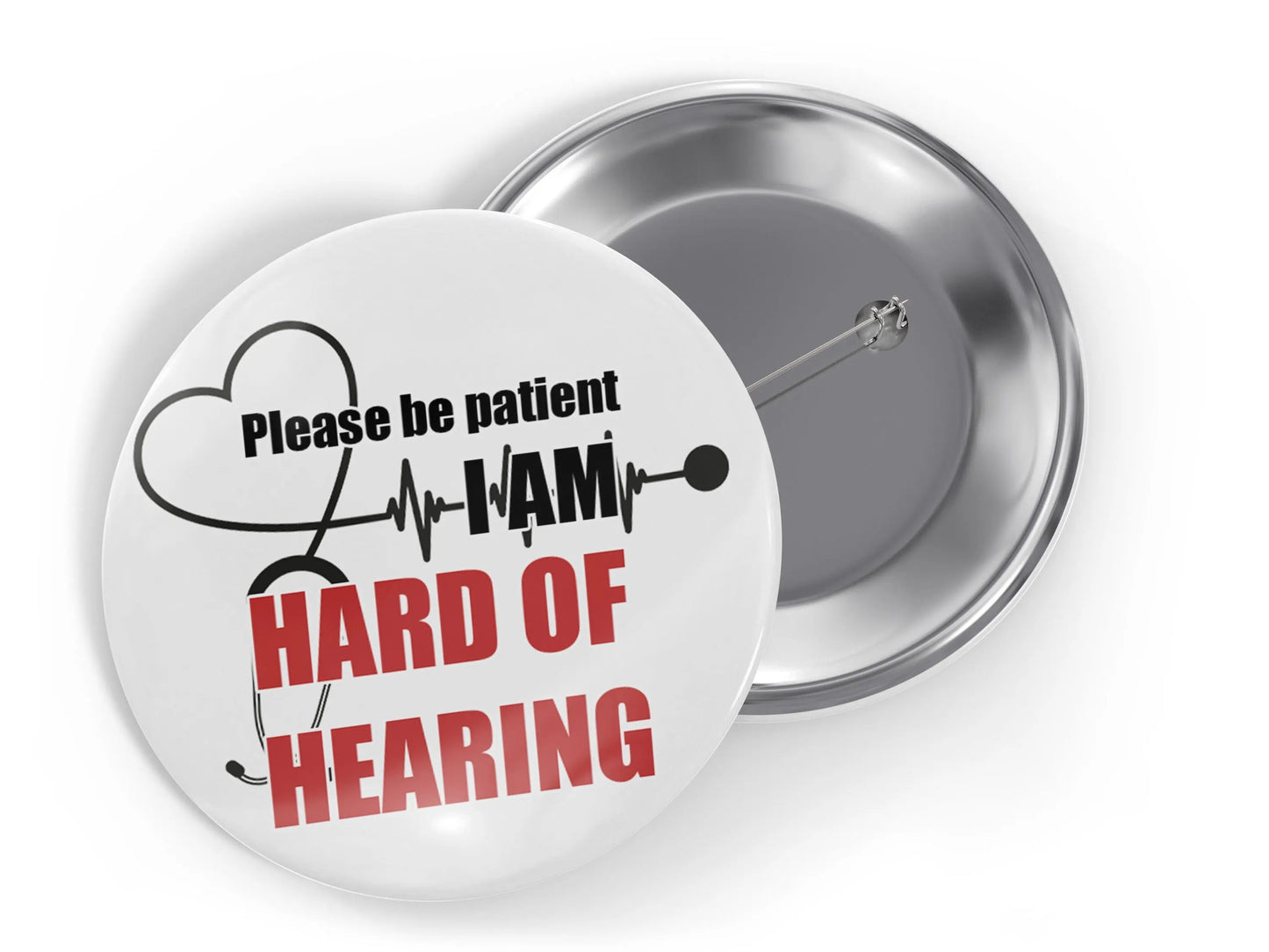 Hearing Impaired Pin, Mask Buttons for Face Mask Wearers, Mask Awareness Pin- Trio Pack - Busybee Creates