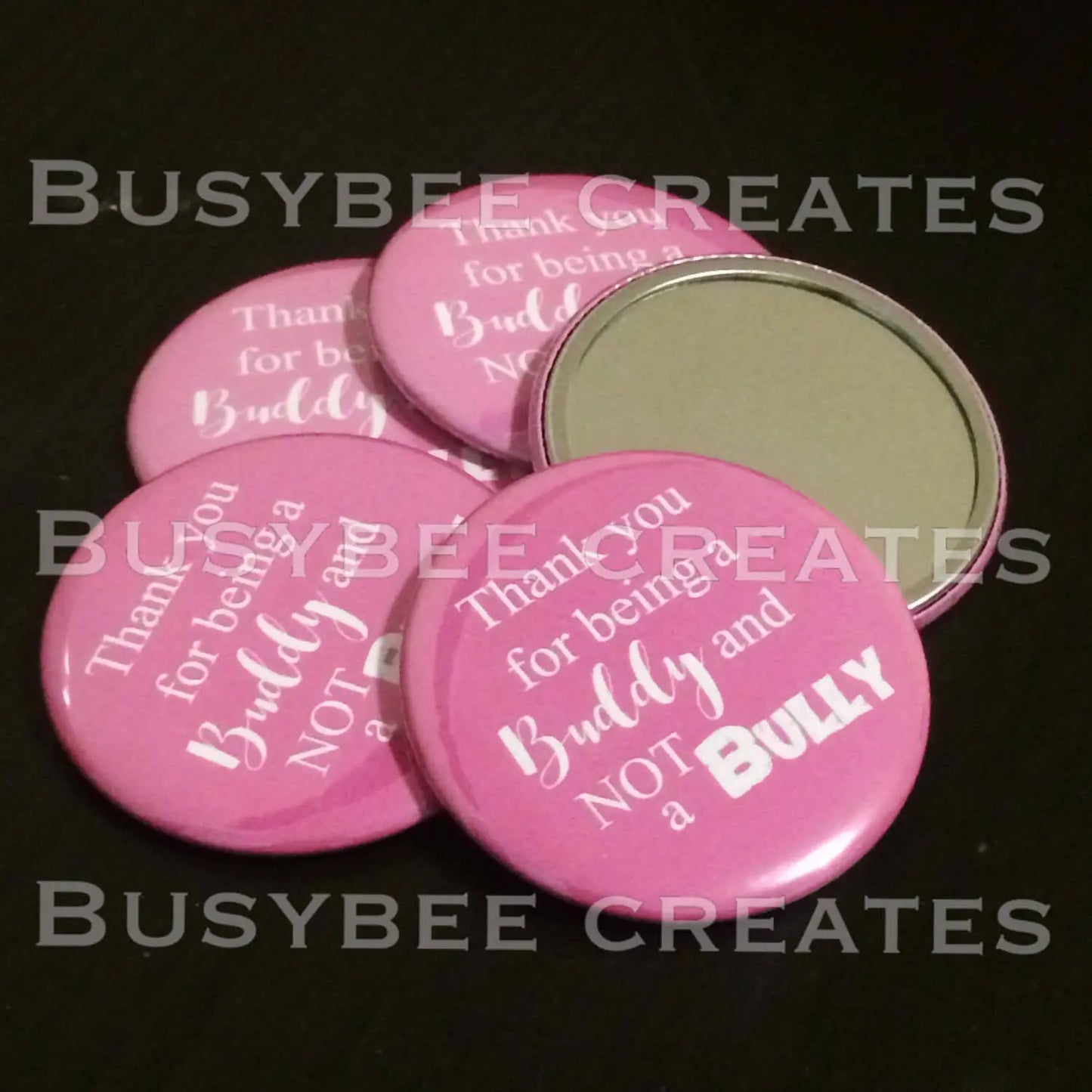 I can and I will, Watch me Button Pocket  Mirror Favors - 10 pieces - Busybee Creates