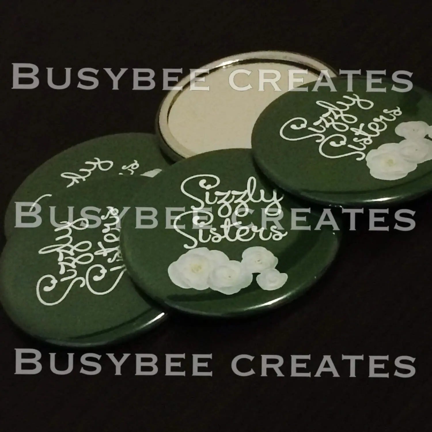 I can and I will, Watch me Button Pocket  Mirror Favors - 10 pieces - Busybee Creates