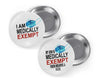 Medically Exempt Mask Buttons for Face Mask Wearers, Mommy and Son Mask Exempt Pin - 2 pack - Busybee Creates