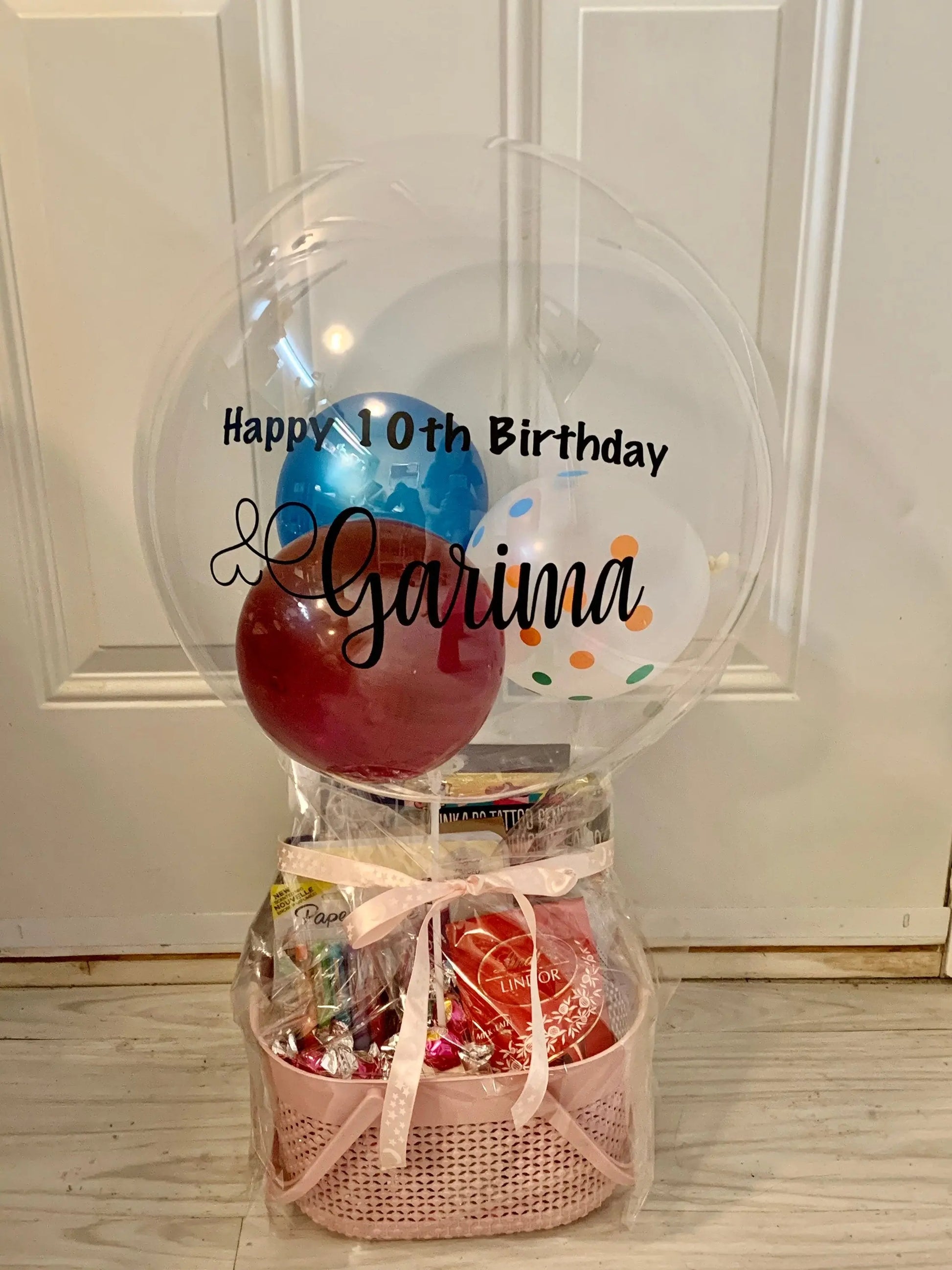 Personalized Balloon Gift Basket, Custom Inspired Gift Ideas- PICKUP ONLY - Busybee Creates