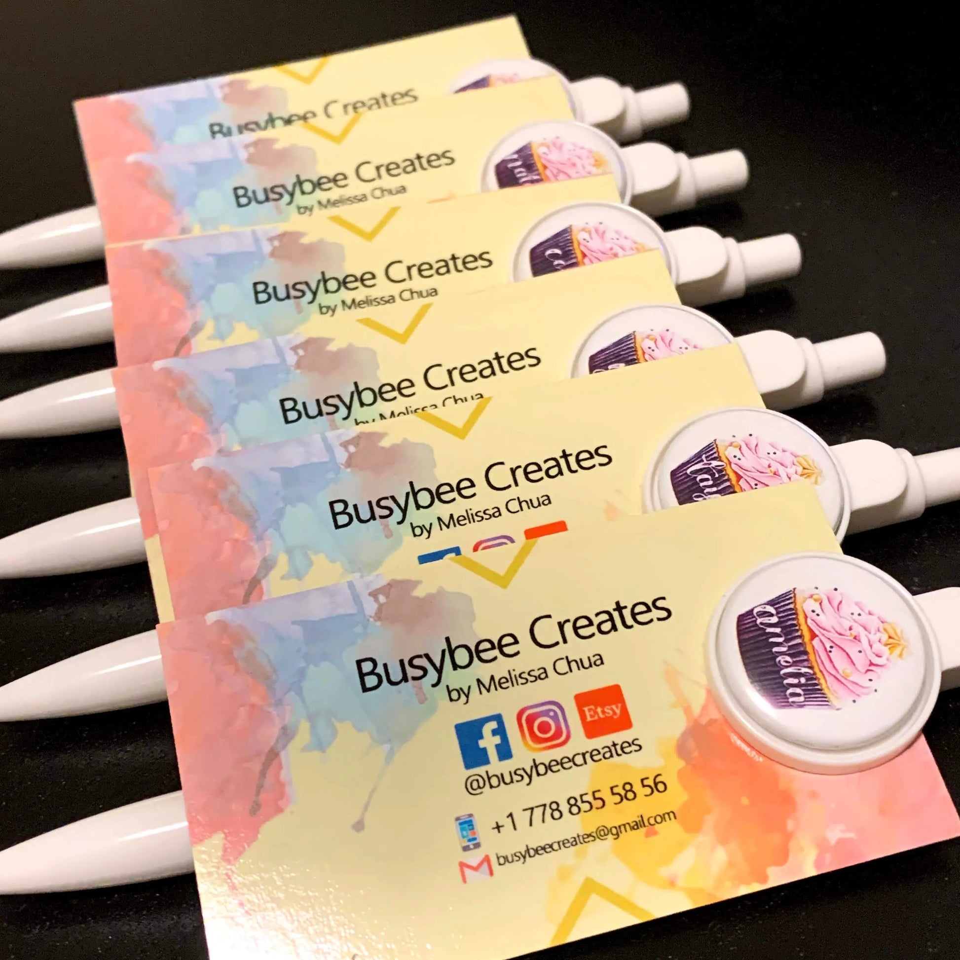 Personalized Cupcake Inspired Button Gifts for Bake Pens - 10+ - Busybee Creates