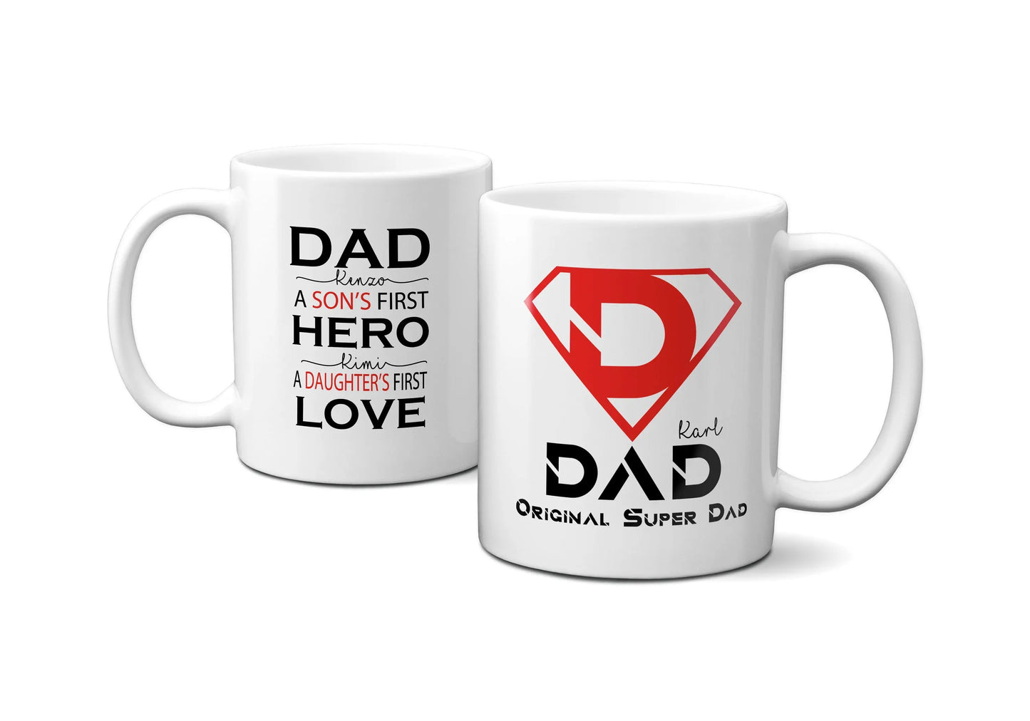 Personalized Eye Chart Gift for Dad Coffee Mug - Optician Father's Dad Gift Mug - Busybee Creates