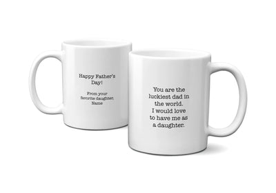 Personalized Eye Chart Gift for Dad Coffee Mug - Optician Father's Dad Gift Mug - Busybee Creates