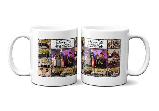 Personalized Image Collage Coffee Mug Gift for Mom, Custom Photo Mug - 11 oz. - Busybee Creates