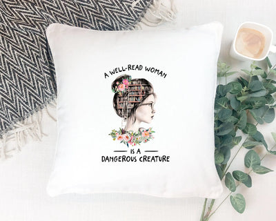 Personalized design for book lovers - Reading Pillow cover 16" x 16" - Busybee Creates