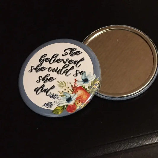 She says she could so she did... Button Pocket  Mirror Favors - 10 pieces - Busybee Creates