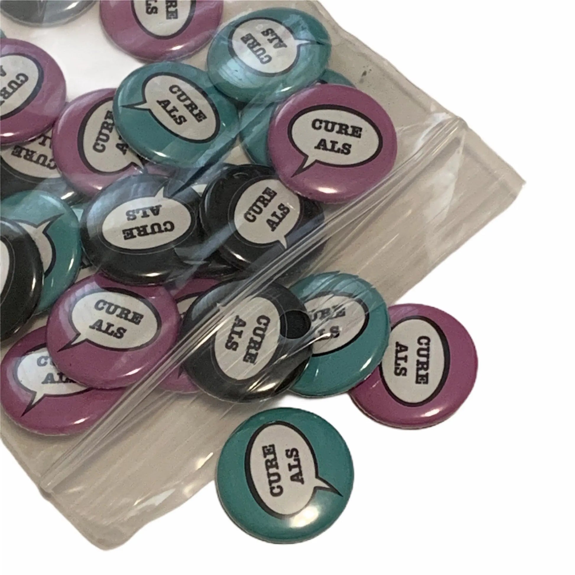 Speech Bubble ALS Button Pins - Thank You Gift Button Pins -25 pcs - Busybee Creates