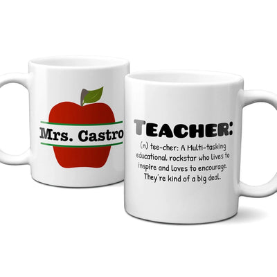 Teach Love Inspire Coffee Mug for Teacher, Teacher Appreciation Coffee Mug- 11 oz. - Busybee Creates