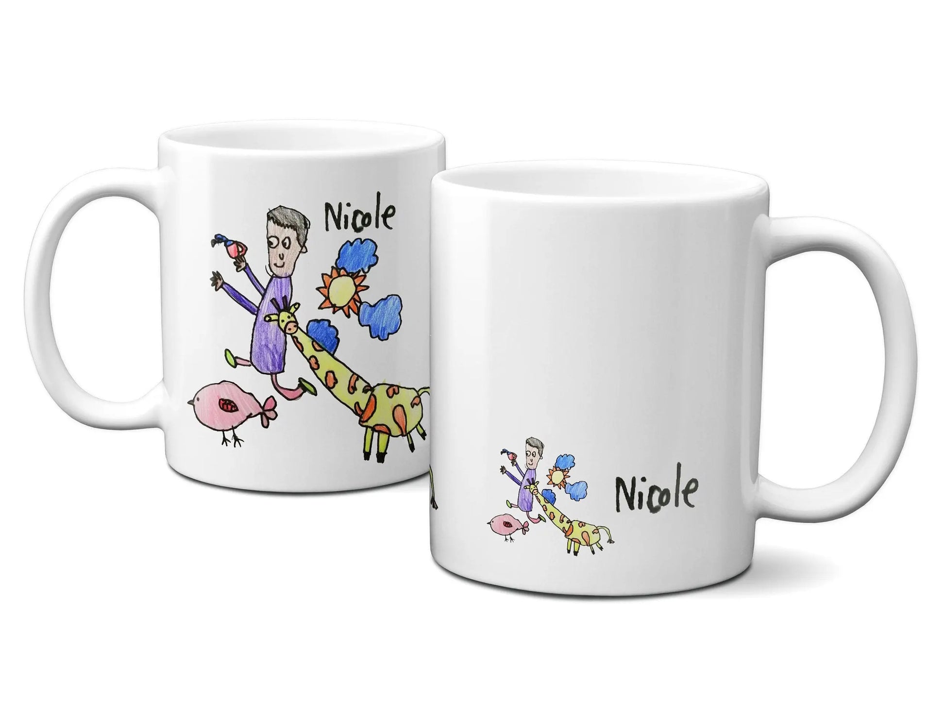 Custom Artwork on a Mug, Coffee Mug Gift Ideas by Kid,  Personalized Gift for Parents - 11 oz.