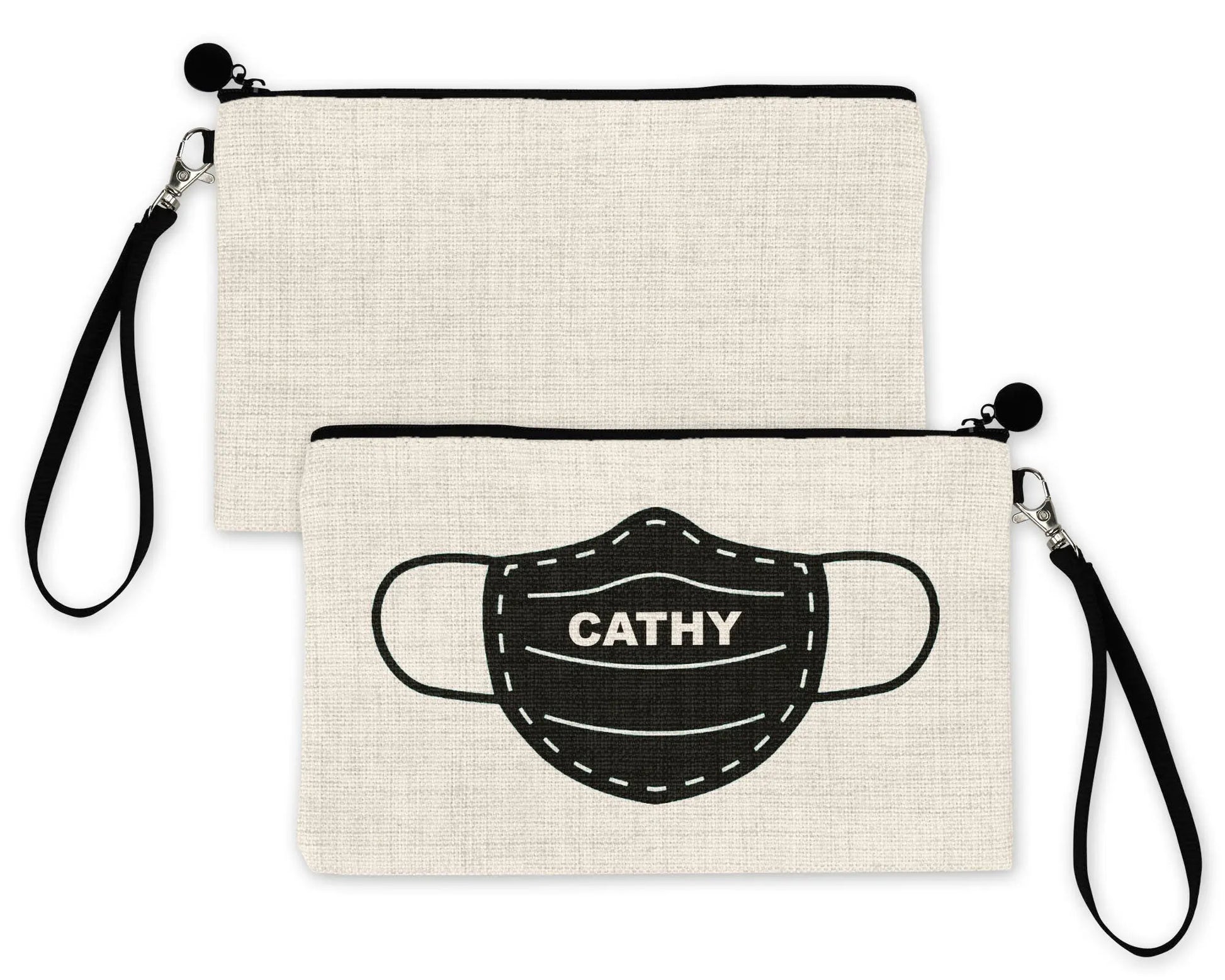 Personalized Sibling Bundle Face Masks Pouch, Custom Mask Bag for Student