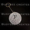 Personalize Modern Chevron - Custom Neutral Gift Ideas - Handmade Button Pins with Initials - Custom Keychain or Magnets- 10 pieces + busybeecreates