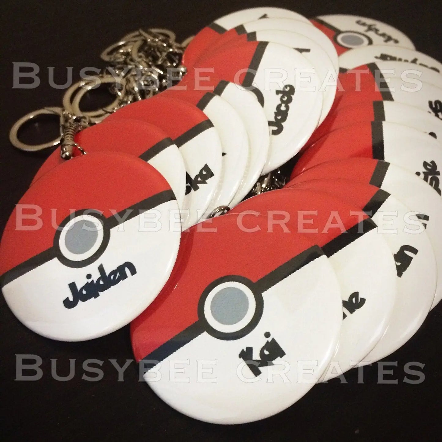 Pokemon Favours Personalized Birthday Pins - Pokemon Party Button Pins, Keychains or Magnets 10 pieces