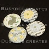 Custom Coffee Lover Favor Button Pens - Set of 5 - Busybee Creates