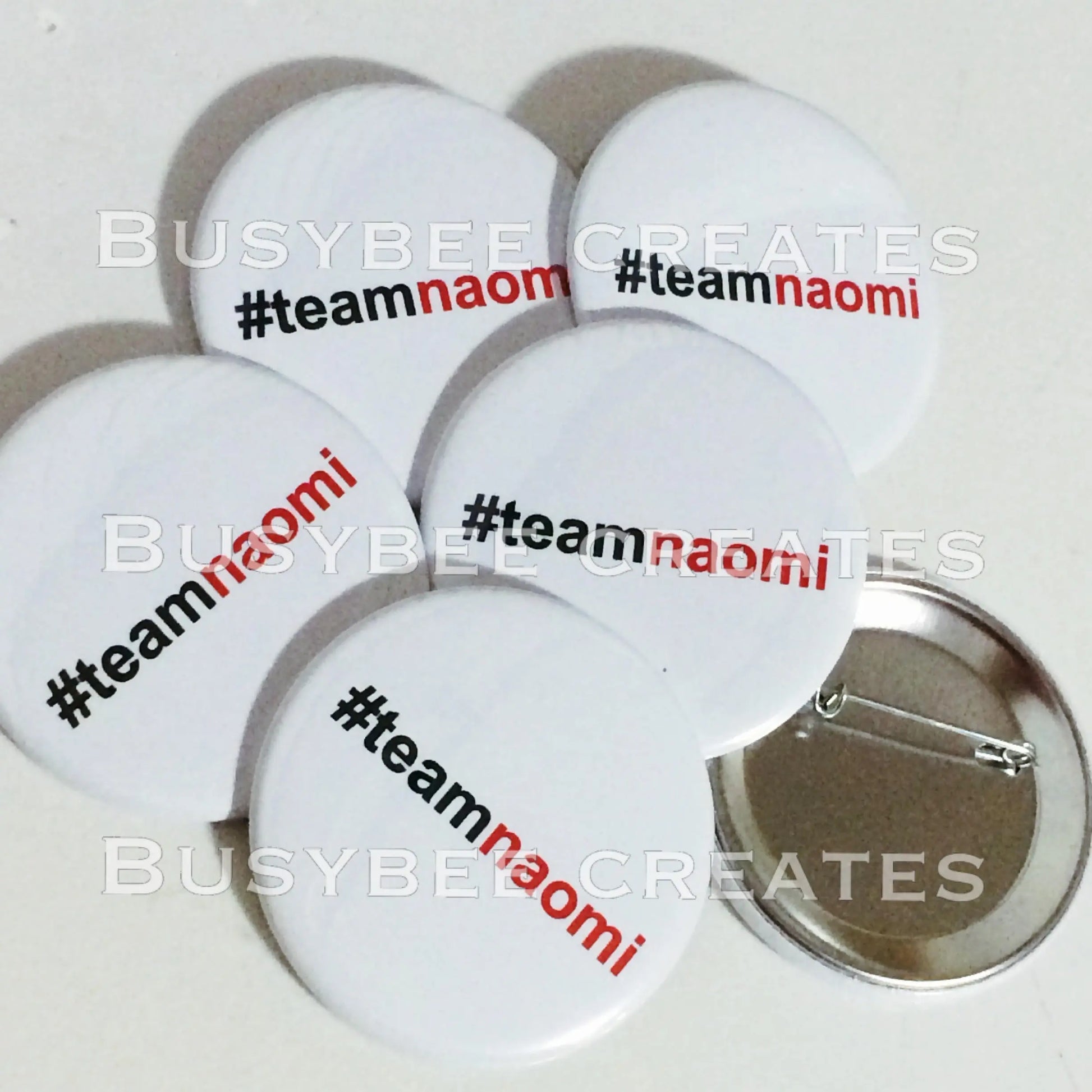 Personalized Cancer Team Support Buttons Pins 10 pieces - Busybee Creates