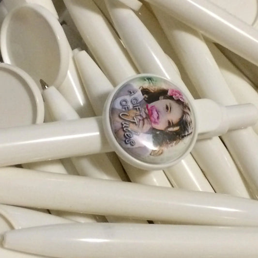 Personalized Photo Favor Button Pen- 10 pcs - Busybee Creates